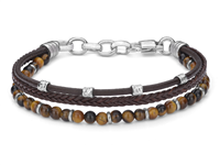 Bracciale H2on Uomo in Acciaio Occhio di tigre HO035-MI - HO035-MI